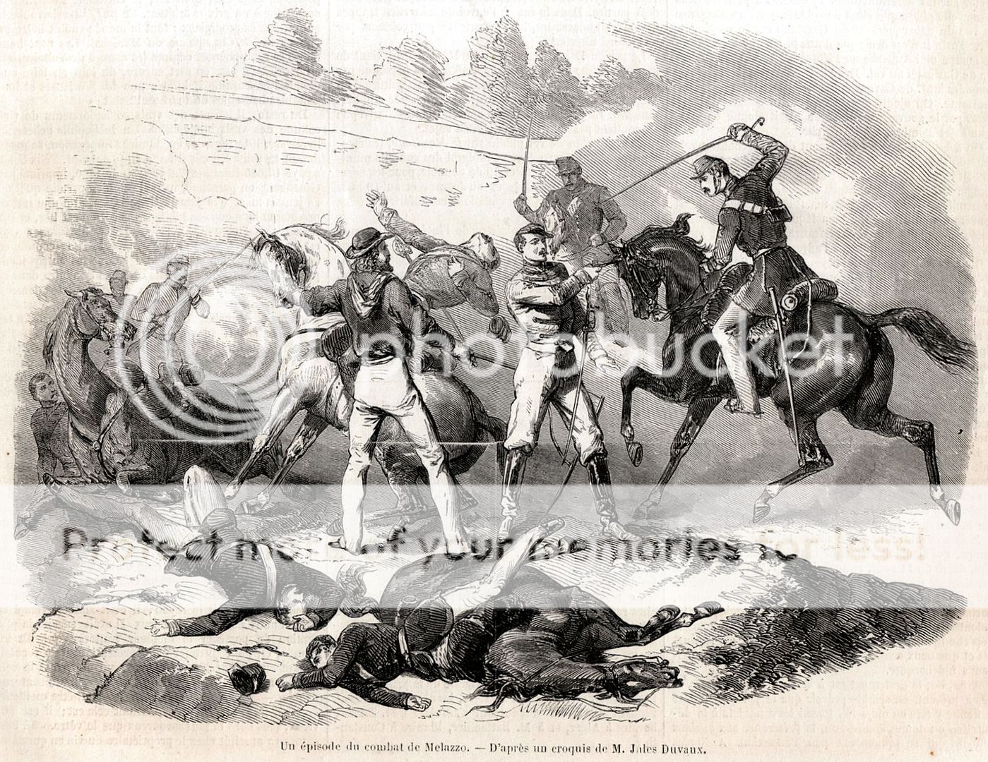 Battaglia di Milazzo Garibaldi in combattimento salvato da Missori